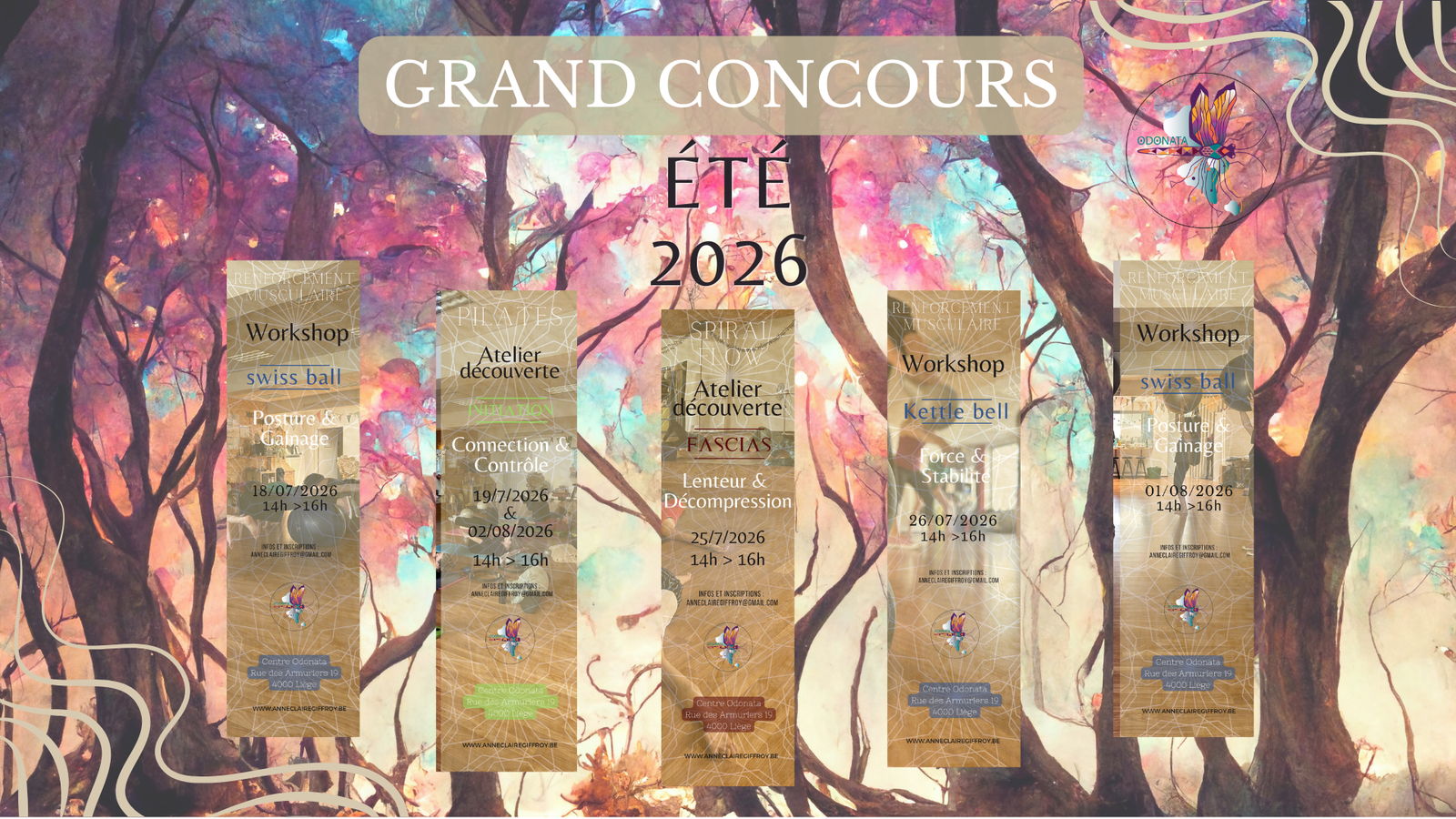 Concours bien-être du Centre Odonata pour le solstice d'été avec bon cadeau de 50 euros à gagner.